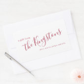 Scarlet Familienaam Script Rechthoekige Sticker (Envelop)