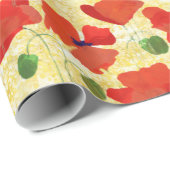 Scarlet Field Poppies op Golden Corn Achtergrond Cadeaupapier (Rol Hoek)