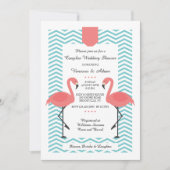 Scarlet Flamingos Invitation Kaart (Voorkant)