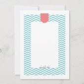 Scarlet Flamingos Invitation Kaart (Achterkant)