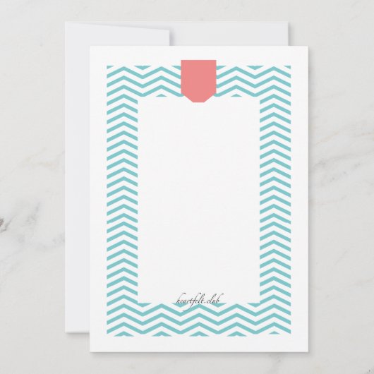 Scarlet Flamingos Invitation Kaart (Achterkant)