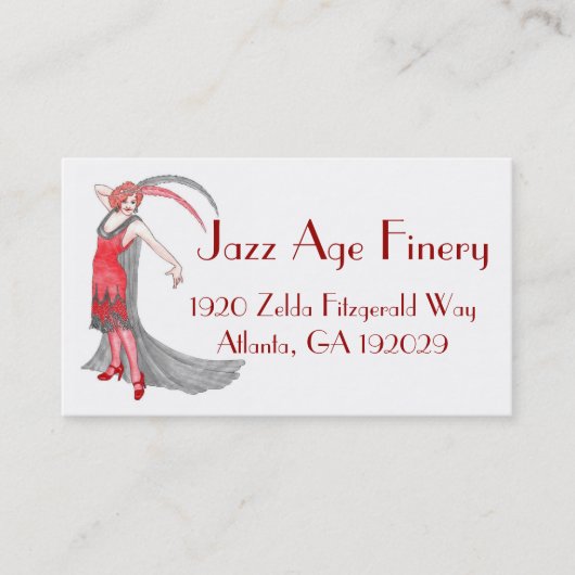 Scarlet Flapper Visitekaartje (Voorkant)