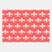 Scarlet Fleur de Lis Inpakpapier Vel (Voorkant)