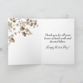  Scarlet Floral Happy Nurses Day Kaart (Binnen)