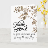  Scarlet Floral Happy Nurses Day Kaart (Gele Bloem)