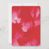 Scarlet Floral Invitation Kaart (Achterkant)