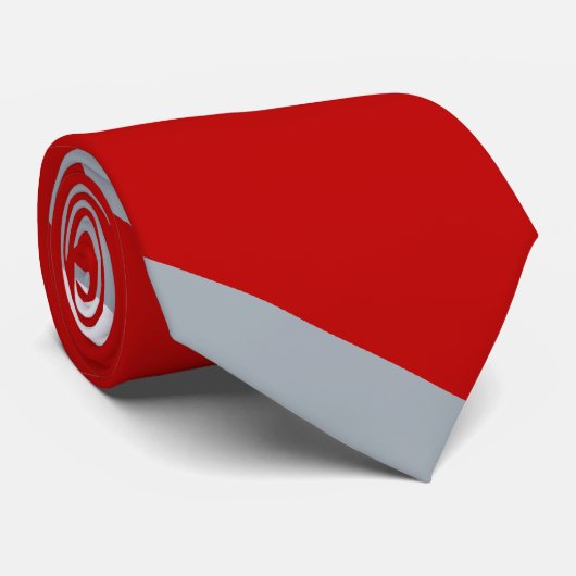 Scarlet, grijs en wit diagonaal gestreept Stropdas (Opgerold)