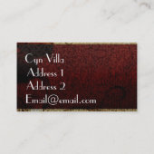 Scarlet  Grunge Elegant Mode Visitekaartje (Achterkant)