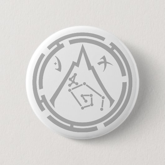 Scarlet Guard Grey Pin Badge Ronde Button 5,7 Cm (Voorkant)