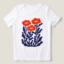 Scarlet Harmony Dames T‑Shirt met Abstract Bloemen Tri-Blend Shirt