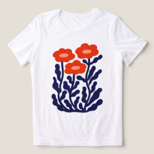 Scarlet Harmony Dames T‑Shirt met Abstract Bloemen Tri-Blend Shirt