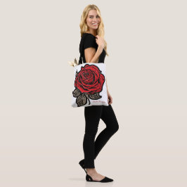 Scarlet Harmony Tote Bag