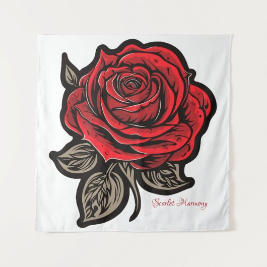 Scarlet Harmony Wandkleed (Voorkant (horizontaal))