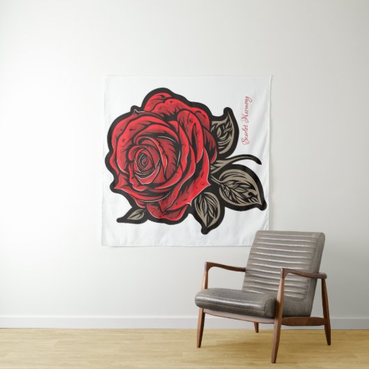 Scarlet Harmony Wandkleed (In situ)