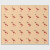 Scarlet Ibis Bird Happy Birthday Cadeaupapier (Vlak)