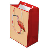 Scarlet Ibis Bird Happy Birthday Medium Cadeauzakje (Achterkant Gekanteld)
