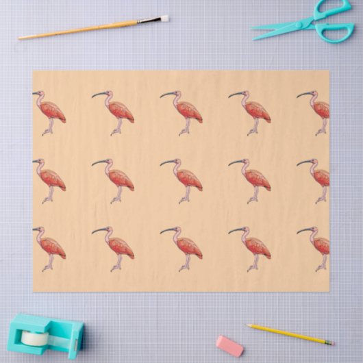 Scarlet Ibis Bird Happy Birthday Tissuepapier (Craft)