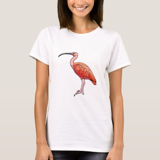 Scarlet Ibis Bird T-shirt (Voorkant)