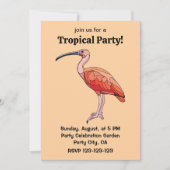 Scarlet Ibis Bird Tropical Party Kaart (Voorkant)