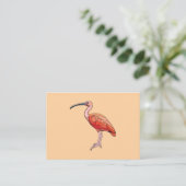 Scarlet Ibis Bird Visitekaartje (Staand voorkant)