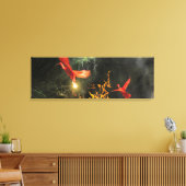 Scarlet Ibis Birds STEALT HET LICHT Canvas Afdruk (Insitu (Woonkamer))
