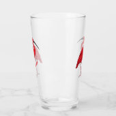 Scarlet ibis cartoon illustratie glas (Links)