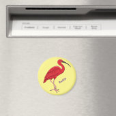Scarlet ibis cartoon illustratie magneet (Insitu (Vaatwasser))