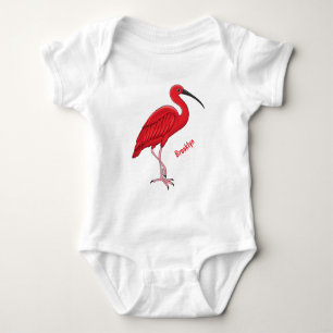 Scarlet ibis cartoon illustratie romper