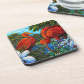 Scarlet Ibis Onderzetter Set van 6 (Linkerzijde)