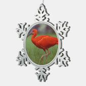 Scarlet ibis tin sneeuwvlok ornament (Rechts)