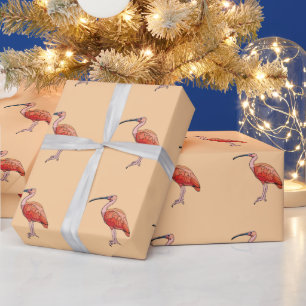 Scarlet Ibis Vogel Gelukkige Verjaardag Cadeaupapier