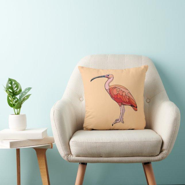Scarlet Ibis-vogel Kussen (Stoel)