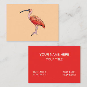 Scarlet Ibis-vogel Visitekaartje