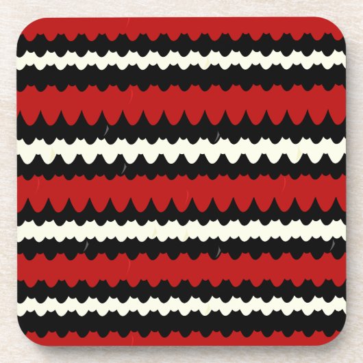Scarlet Kingsnake Snake Huidschalen Streep Bier Onderzetter (Voorkant)