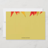 Scarlet Leaves Invitation Kaart (Achterkant)