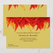 Scarlet Leaves Invitation Kaart (Voorkant / Achterkant)