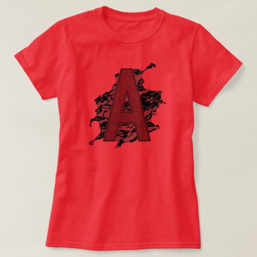 Scarlet Letter A T-shirt (Design voorkant)
