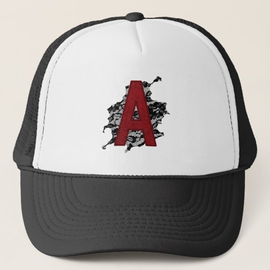 Scarlet Letter A Trucker Pet (Voorkant)