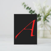 Scarlet letter A (voor atheïst) Briefkaart (Staand voorkant)