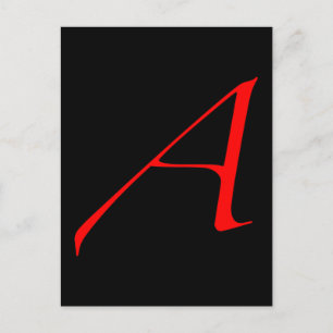 Scarlet letter A (voor atheïst) Briefkaart