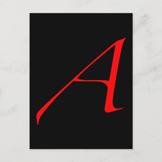 Scarlet letter A (voor atheïst) Briefkaart (Voorkant)