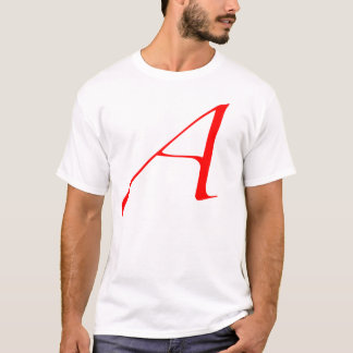 Scarlet letter A (voor atheïst) T-shirt