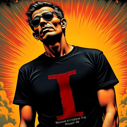 Scarlet Letter National Immigrants Day T-shirt