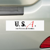 Scarlet Letter small, U. S., ... gratis denkers va Bumpersticker (Op auto)