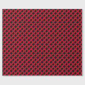Scarlet lint bloemen cadeaupapier (Vlak)