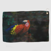Scarlet Macaw Art Golfhanddoek (Horizontaal)
