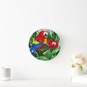 Scarlet Macaw Art Ronde Klok (Huis)