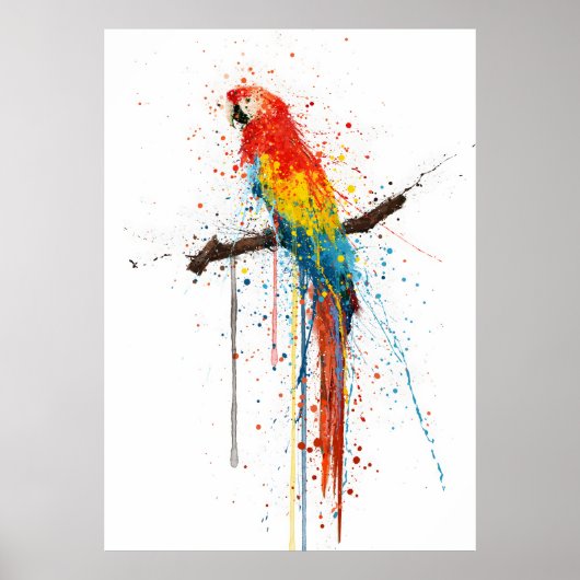  Scarlet Macaw Bird Poster (Voorkant)