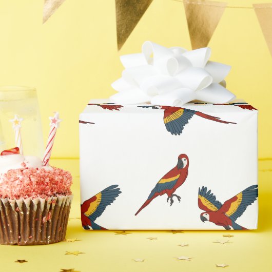 Scarlet Macaw Cadeaupapier (Verjaardagsfeest)