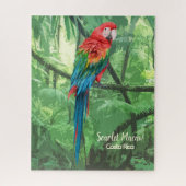 Scarlet Macaw Costa Rica Design Jigzaag Puzzle Legpuzzel (Verticaal)